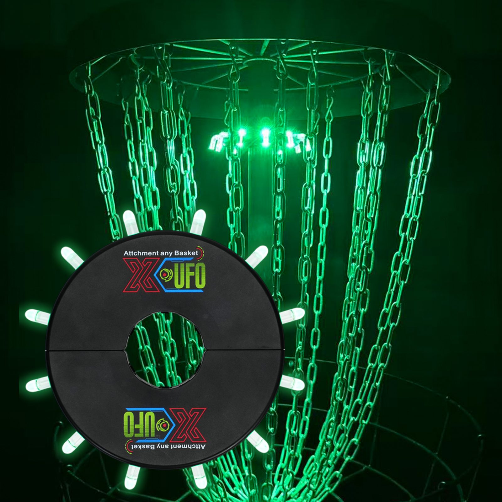 X-UFO Night Disc Golf LED Basket Light